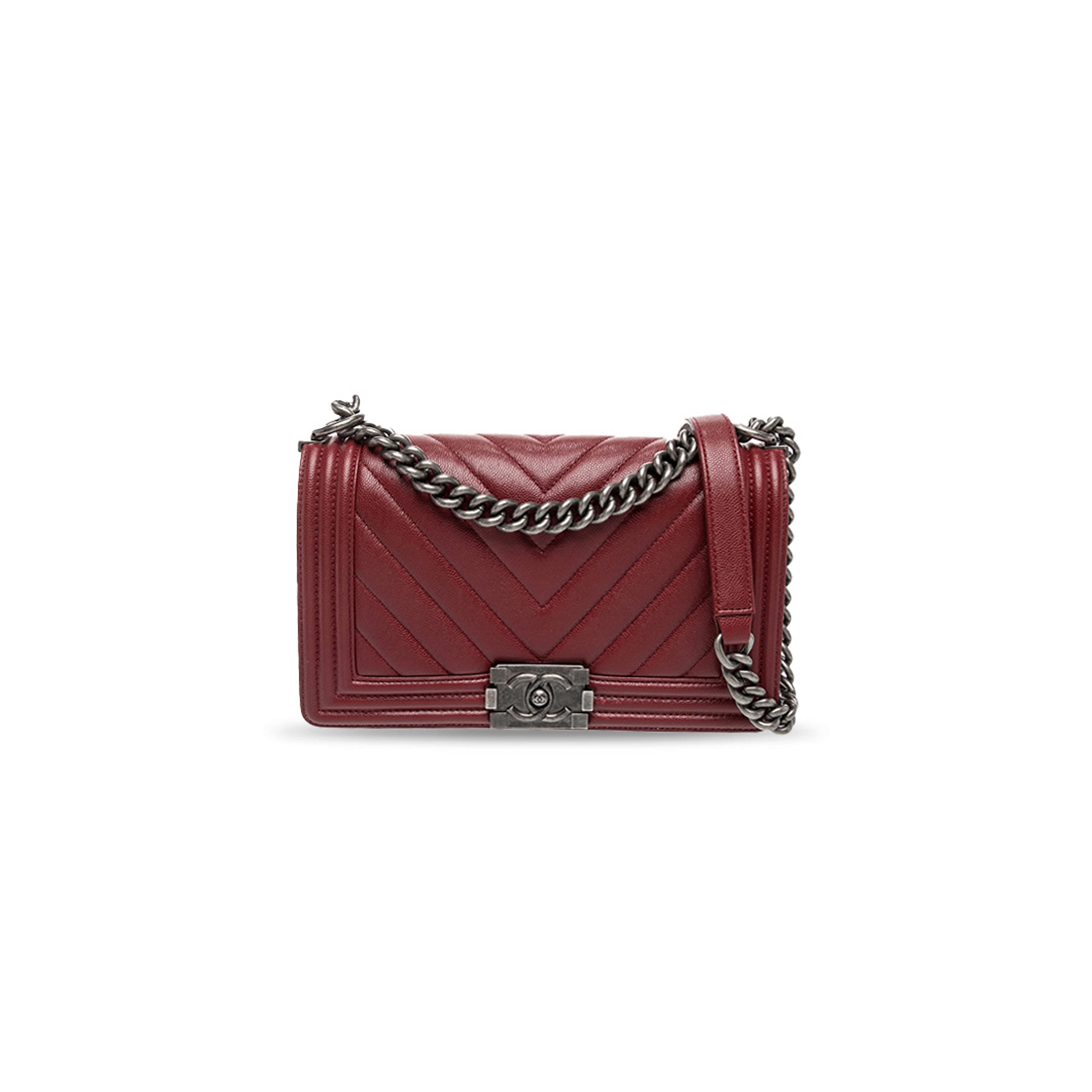CHANEL MASTER MEDIUM CHEVRON BOY BAG (25*15*9cm)
